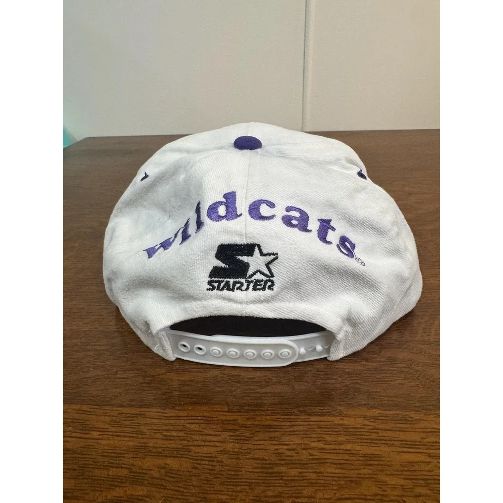 Vintage Northwestern Wildcats Hat Cap Snap Back‎ One Size White NCAA Starter